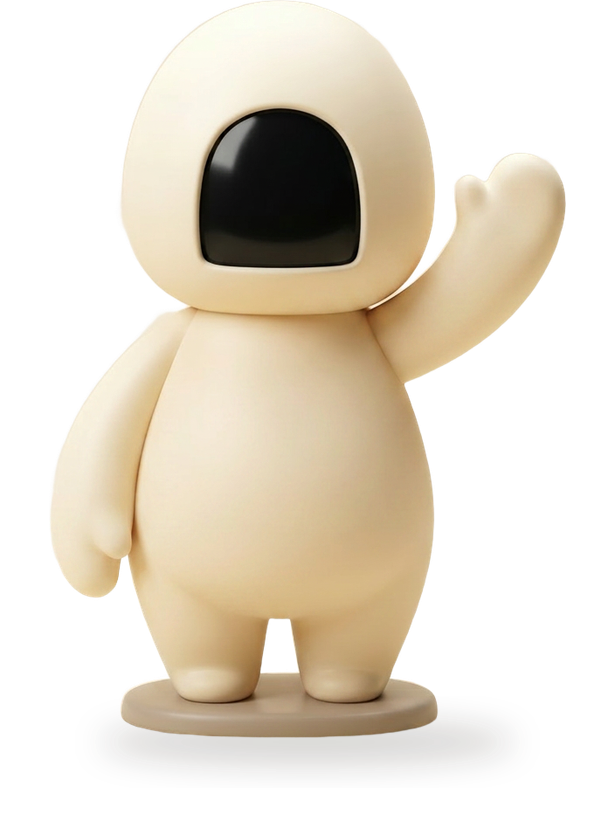 Zu, the Zulma figure, waving hello